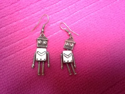 Boucles d'oreilles robots, Bijoux Brigitte