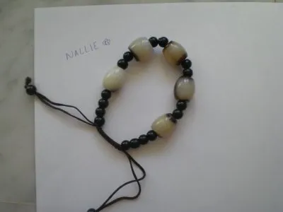 bracelet noir/blanc, Artisanale