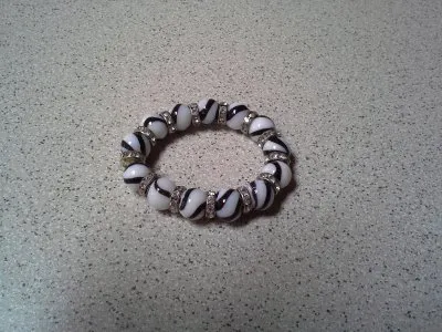 Bracelet black and white, Bijoux Brigitte