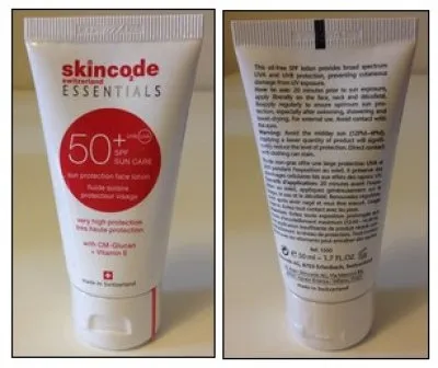 Fluide solaire protecteur visage Skincode, Skincode