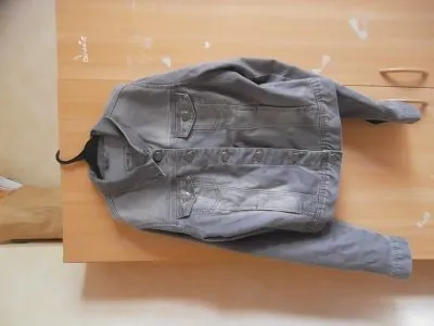 veste en jean grise, Denim de chez mim