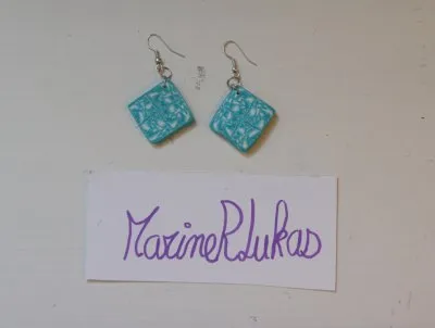 Boucles d'oreilles en fimo, Inconnue
