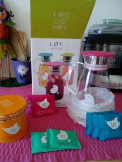 Carafe + thés, Lov Organic