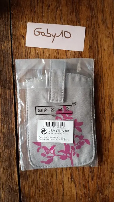 Housse portable grise & rose, Yves Rocher