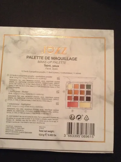 Palette teint et yeux, Jozz